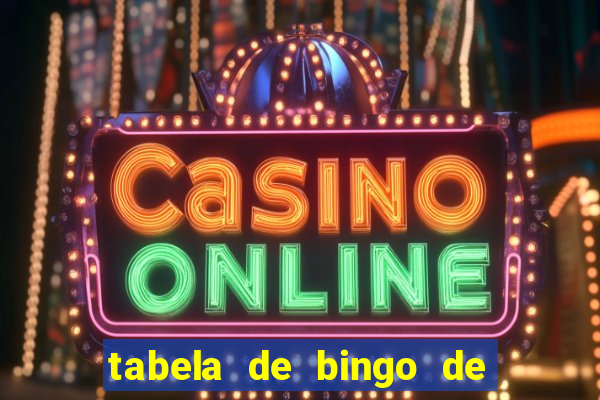 tabela de bingo de 1 a 100